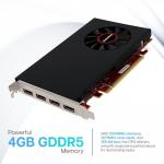 VisionTek AMD Radeon RX 550 4GB GDDR5 for PC – Computer Graphics Card: Supports 4k Monitor Resolution – x4 DisplayPort Outputs, PCI Express 3.0, DirectX 12, Bus-Powered - 901458