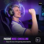 FIFINE Wired Gaming Headset, USB Headphone with 7.1 Surround Sound, Detachable Microphone, Control Box, 3.5mm Headphones Jack, Over-Ear Headset for PC/PS5/Xbox/Switch, Black-AmpliGame H9