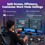 OKAMUS RX 590 8GB 2304SP Gaming Graphics Card GDDR5, 256bit PCIe 3.0 x16,8-Pin Input DirectX 12 GPU for Gaming PC, DPx2+HDMI Output, 1080P Display, Dual Fan Cooling with Low Noise and Quiet Work