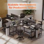 Mericonia 66 inch Large Corner Gaming Desk, Simple L Shaped Desk with CPU Stand & Hooks, Computer Desk for Home, Bedroom & Office Workspace, Black