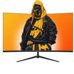 CRUA 32" Curved Gaming Monitor, 2K QHD 2560x1440P, 144Hz/165Hz Computer Monitors, 120% sRGB, FreeSync, Low Blue Light, 1800R VA Screen, HDMI 1.4/DP 1.2, Wall Mountable - Black