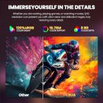 CRUA 32" Curved Gaming Monitor, 2K QHD 2560x1440P, 144Hz/165Hz Computer Monitors, 120% sRGB, FreeSync, Low Blue Light, 1800R VA Screen, HDMI 1.4/DP 1.2, Wall Mountable - Black