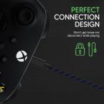 Talkworks Controller Charger Cord for Xbox One - 2 Pack 10 ft Nylon Braided Micro USB Charging Cable - Also Android Compatible with Samsung Galaxy, PS4