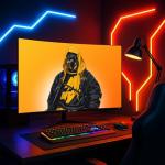 CRUA 32" Curved Gaming Monitor, 2K QHD 2560x1440P, 144Hz/165Hz Computer Monitors, 120% sRGB, FreeSync, Low Blue Light, 1800R VA Screen, HDMI 1.4/DP 1.2, Wall Mountable - Black