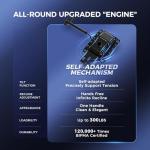 amseatec Big and Tall Office Desk Chair - Wide Ergonomic Executive with Footrest, High Back Lumbar Support Reclining Gaming Computer Chair for Heavy People (Black)