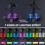 KDD Headphone Stand with USB Charger, Controller Stand for Desk, Headphone Holder with 2 USB Charging Ports and 3 AC Outlets, Accessories for Desktop(Black)