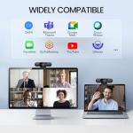 EMEET 1080P Webcam with Microphone, C960 Web Cam, 2 Mics, 90° FOV, USB Type-A & A-to-C Adapter, Plug&Play Computer Camera for Online Calling, Zoom/Teams/Facetime, Switch 2 Camera Support, 2025 Version