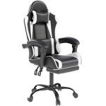 OS MOTOR Gaming Chair with Headrest and Lumbar Support, Ergonomic High Back Office Chair, Racing Style Executive Computer Desk Chair, Leather Adjustable Swivel Task Chair for Home Office (White)
