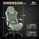 Gamtimer Gaming Chair, 400 lbs Adult Chair, High Back Computer Chair with Footrest and Linked Armrests, Office Video Game Chair with Lumbar Support (Green)