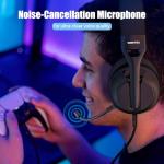 WIRWTRU S30 Gaming Headset with Microphone,198g Lightweight Design, Wired Gaming Headphones for Xbox, Xbox Series X|S, PS5, PS4, Switch, PC, Noise Cancelling Mic, Soft Earmuffs (Black)