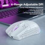 SOLAKAKA SM600 White Wireless Gaming Mouse,Tri-Modes BT5.1/Type-C Wired/2.4G Wireless Mouse with 2 Side Buttons, Programmable Macro Gamer Mouse with RGB Light for Laptop/PC/Mac