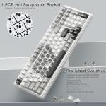 AULA F99 Wireless Mechanical Keyboard,Tri-Mode BT5.0/2.4GHz/USB-C Hot Swappable Custom Keyboard,Pre-lubed Linear Switches,RGB Backlit Computer Gaming Keyboards for PC/Tablet/PS/Xbox