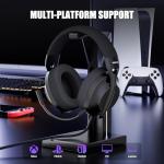 WIRWTRU S30 Gaming Headset with Microphone,198g Lightweight Design, Wired Gaming Headphones for Xbox, Xbox Series X|S, PS5, PS4, Switch, PC, Noise Cancelling Mic, Soft Earmuffs (Black)