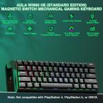 Aula WIN60 HE - 60% Mechanical Gaming Keyboard Wired, Magnetic Switch Hot Swappable, Adjustable Actuation Rapid Trigger Mode, 8000 Hz Polling Rate, RGB Small Keyboard 60 Percent Compact Design for PC