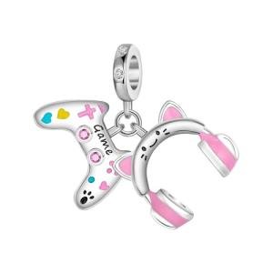 Alstade Gaming Console & Earphone Charm fits Bracelets and Necklace Pendant Bead Charms Jewelry Present for Women Family Friends