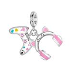 Alstade Gaming Console & Earphone Charm fits Bracelets and Necklace Pendant Bead Charms Jewelry Present for Women Family Friends