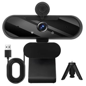 MTORED USB HD 1080P Video Webcam and Wide Angle Camera with Built-in Microphone and Rotatable Tripod,for Laptop Computer or Desktop PC,Great for Live Streaming.Calls.Video Conferencing(Black)