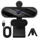 MTORED USB HD 1080P Video Webcam and Wide Angle Camera with Built-in Microphone and Rotatable Tripod,for Laptop Computer or Desktop PC,Great for Live Streaming.Calls.Video Conferencing(Black)