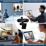 MTORED USB HD 1080P Video Webcam and Wide Angle Camera with Built-in Microphone and Rotatable Tripod,for Laptop Computer or Desktop PC,Great for Live Streaming.Calls.Video Conferencing(Black)