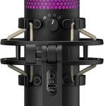 HyperX QuadCast S RGB USB Condenser Microphone for PC, PS4 and Mac, Anti-Vibration Shock Mount, Four Polar Patterns, Pop Filter, Gain Control, Gaming, Streaming, Podcasts (Renewed)