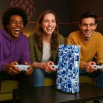 Skin Sticker for Game Console 5 Cover - Blue Camo, Compatible with Both Disc Edition & Digital Edition (not Slim Ver) - 2 Controller Skins & Console Skin - No Bubble, Full Protection, Removable