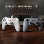 GameSir Tegenaria Lite Wired Game Controller For Switch, Android, iOS, PC, Steam With Retro 90s Design, Hall Effect Sticks, 1000Hz Polling Rate, Dual Rumble Motors, Mappable Back Buttons, Ultra-Low Latency, Ergonomic Design -Retro Gray