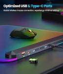 BladeHawks BX10 RGB Full Backlight Gaming Mouse Pad, 6 Lighting Modes & Colors, USB 2.0 & Type-C Ports, Detachable Type-C Cable, Micro-Textured Surface, Non-Slip Base (13.4 * 12.2'') – Ideal Desk Mat