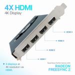 VisionTek Radeon Rx 550 4GB GDDR5 – 4K Resolution Support Graphics Card – x4 HDMI Outputs, Radeon Freesync 2, PCI Express 3.0, DirectX 12, Bus-Powered – Suitable Graphic Card for Gaming PC