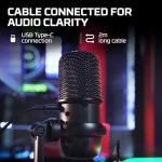 HyperX SoloCast USB Condenser Microphone Tap-to-Mute Sensor Card for Gaming Streaming Podcasts Twitch YouTube Discord - Black (Renewed)