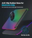 BladeHawks BX10 RGB Full Backlight Gaming Mouse Pad, 6 Lighting Modes & Colors, USB 2.0 & Type-C Ports, Detachable Type-C Cable, Micro-Textured Surface, Non-Slip Base (13.4 * 12.2'') – Ideal Desk Mat