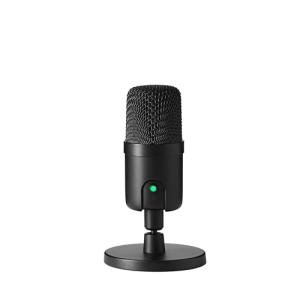 Amazon Basics USB Condenser Microphone for Streaming, Recording, and Podcasting on PC, Plug and Play, Cardioid Pickup, Adjustable Stand with 360° Rotation, Clear Sound, 5.8 x 3.4 inches, Black