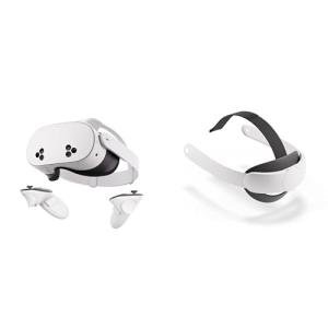 Meta Quest 3S 128GB Mixed Reality Headset with Elite Strap Bundle - All-in-One VR System with Premium Comfort Strap