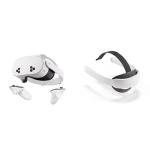 Meta Quest 3S 128GB Mixed Reality Headset with Elite Strap Bundle - All-in-One VR System with Premium Comfort Strap