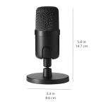 Amazon Basics USB Condenser Microphone for Streaming, Recording, and Podcasting on PC, Plug and Play, Cardioid Pickup, Adjustable Stand with 360° Rotation, Clear Sound, 5.8 x 3.4 inches, Black