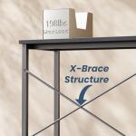 DUMOS L Shaped Desk, Computer Gaming Desks Corner Office Table with CPU Shelf for Home Study Writing Work Station 50 Inch, Black