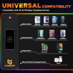 Gimars RGB Gaming Mouse Pad,15W Wireless Charging Mousepad with 10 Light Modes, Large Mousepad with Premium Smooth Surface, Non-Slip Mouse Mat for Gaming, Desk, PC,Office, 31.5x11.8x0.16inch