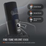 FIFINE Studio Condenser USB Microphone Computer PC Microphone Kit with Adjustable Boom Arm Stand Shock Mount for Instruments Voice Overs Recording Podcasting YouTube Vocal Gaming Streaming-T669