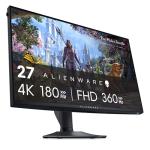 Alienware 27 4K Dual-Resolution Gaming Monitor - AW2725QF - 4K at 180Hz and FHD at 360Hz, 0.5ms GTG 1ms GTG (Extreme Mode), VESA AdaptiveSync, NVIDIA G-SYNC Compatible, HDMI/DP/USB 3.2 Gen1 - Black