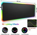 Wireless Gaming Keyboard Mouse & Mouse Pad Kit,3 in 1 RGB Backlit Rechargeable Keyboard Mouse with 3800mAh Battery Metal Panel Removable Hand Rest,RGB Gaming Mousepad(32.5x12inch),Gaming Mouse