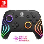 PDP Gaming Afterglow Wave Wireless Nintendo Switch Pro Controller - Officially Licensed, Nintendo Switch 2, Switch Lite/OLED, RGB LED Customization, App Controls, Rechargeable Battery Power - Black