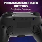 PDP Gaming Afterglow Wave Wireless Nintendo Switch Pro Controller - Officially Licensed, Nintendo Switch 2, Switch Lite/OLED, RGB LED Customization, App Controls, Rechargeable Battery Power - Black