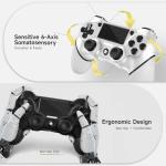 AceGamer 2 Pack for PS4 Controller, Wireless Controller for PS4/Pro/Slim/PC, with Non-Slip Grip of Both Sides and USB-C Cable! (Black and White)