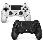 AceGamer 2 Pack for PS4 Controller, Wireless Controller for PS4/Pro/Slim/PC, with Non-Slip Grip of Both Sides and USB-C Cable! (Black and White)