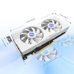 HyperRender RX 580 8GB Graphics Card 2048SP DDR5 256 Bit Graphics Card for Gaming PC Computer Graphics Boards PCIE 3.0 Twin Freeze Fans Computer Video Card with HDMI/DP/Ports (White)