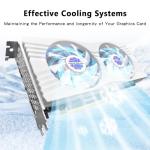 HyperRender RX 580 8GB Graphics Card 2048SP DDR5 256 Bit Graphics Card for Gaming PC Computer Graphics Boards PCIE 3.0 Twin Freeze Fans Computer Video Card with HDMI/DP/Ports (White)