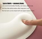 RGB LED Wrist Support Mouse Pad with 13 Lighting Modes, Anti-Slip Rubber Base, Pain Relief Ergonomic Gaming/Office/Home Mouse Pad, 11.8 x 8.5 in (White)