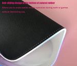 RGB LED Wrist Support Mouse Pad with 13 Lighting Modes, Anti-Slip Rubber Base, Pain Relief Ergonomic Gaming/Office/Home Mouse Pad, 11.8 x 8.5 in (White)