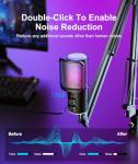 Gaming USB Microphone, Noise Cancellation Condenser Mic with Mute,Boom Arm Mic-Reverb Adjustment, Monitoring for Streaming, Podcasting, Discord, YouTube,PC, Computer, PS4, PS5, Mac