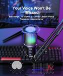 Gaming USB Microphone, Noise Cancellation Condenser Mic with Mute,Boom Arm Mic-Reverb Adjustment, Monitoring for Streaming, Podcasting, Discord, YouTube,PC, Computer, PS4, PS5, Mac