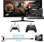 PS5 Controller Charger – 2 Pack 5FT OEM Original 3A Fast Charging Cable USB C to USB C Data Cord Wire Accessories for Playstation 5 DualSense, Xbox Series S X Core, Elite Series 2, Switch Controller